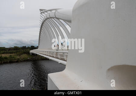 Te Rewa Rewa Bridge, New Plymouth, Taranaki, Isola del nord, Nuova Zelanda. Foto Stock