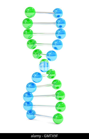 DNA, 3D rendering isolati su sfondo bianco Foto Stock