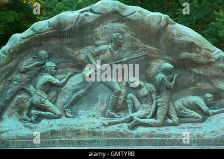 Lexington minuto gli uomini di 1775 Memorial, Lexington Green, Lexington, Massachusetts Foto Stock