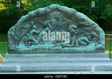 Lexington minuto gli uomini di 1775 Memorial, Lexington Green, Lexington, Massachusetts Foto Stock