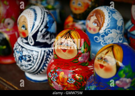 Tradizionale bambole Matryoshka Foto Stock