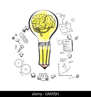 Grande idea schizzo design Illustrazione Vettoriale