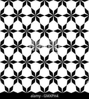 Ripetere in bianco e nero modello geometrico Illustrazione Vettoriale