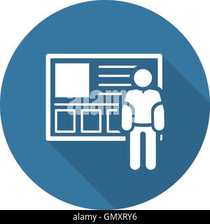 Il servizio di consulenza e la relativa icona. Il concetto di business. Illustrazione Vettoriale