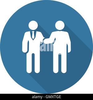 Icona di handshake. Il concetto di business. Illustrazione Vettoriale