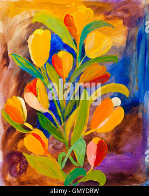 I tulipani dipinto di Kay Gale Foto Stock