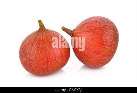 Mature dolce figura isolata su sfondo bianco Foto Stock