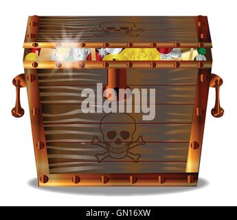Piena pirati Scrigno Illustrazione Vettoriale
