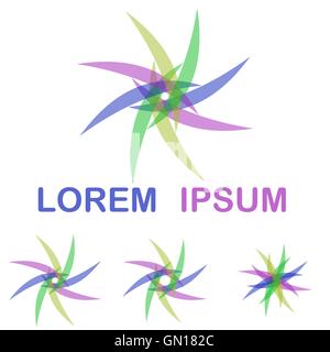 Colorato simbolo rotondo set design Illustrazione Vettoriale