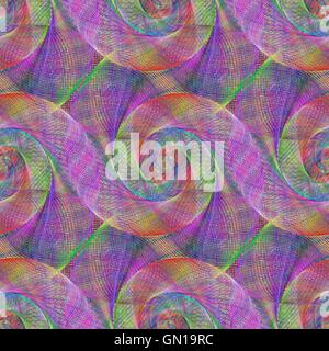 Wired multicolore astratto modello a spirale Illustrazione Vettoriale