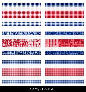Mosaico Costa Rica flag impostato Illustrazione Vettoriale