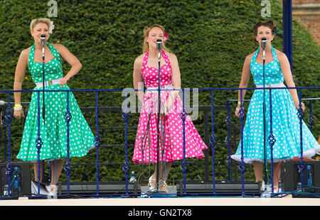 Hampton Court, Londra, Regno Unito. 28 Agosto, 2016. Il Pois eseguire durante la BBC Good Food Festival a motivi di Hampton Court, Londra, il 28 agosto 2016 Credit: miscellanea/Alamy Live News Foto Stock