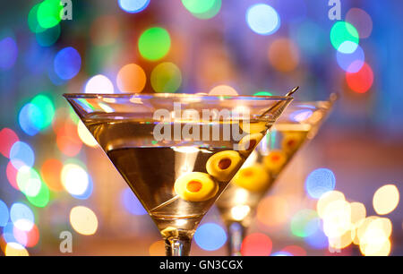 Bicchieri di martini cocktail Foto Stock