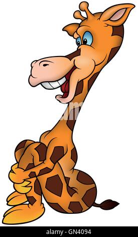 Giraffa di seduta Illustrazione Vettoriale