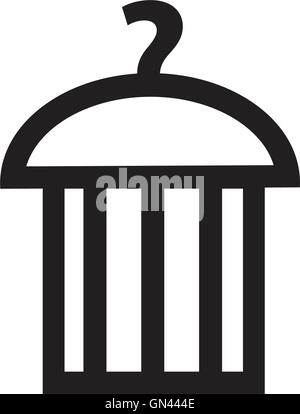 Asciugamano con icona gruccia Illustrazione Vettoriale