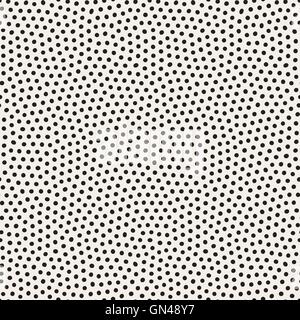 Vector Seamless in bianco e nero puntini Puntini accozzaglia Pattern Illustrazione Vettoriale