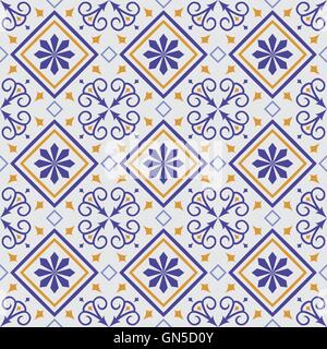 Piastrella vettore seamless pattern sfondo. Illustrazione Vettoriale