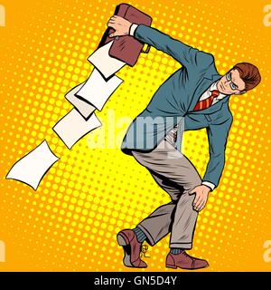 Imprenditore discus thrower Illustrazione Vettoriale