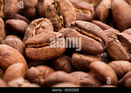 I chicchi di caffè macro Foto Stock