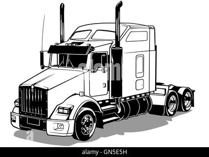 Camion americano Illustrazione Vettoriale