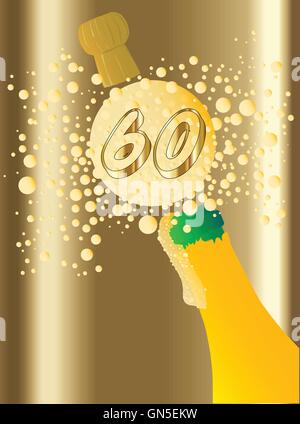 60 Champagne Illustrazione Vettoriale