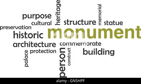 Word cloud - Monumento Illustrazione Vettoriale