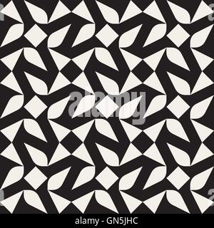 Vector Seamless in bianco e nero modello geometrico Illustrazione Vettoriale