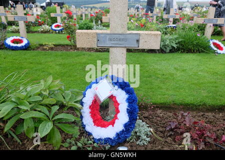 Tomba di un soldato sconosciuto, Thiepval Memorial, Somme, Francia Foto Stock