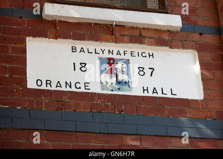 Data di pietra tracciafile sopra ballynafeigh sala arancio nel sud di Belfast Foto Stock