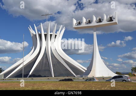 Cattedrale Metropolitana di Nostra Signora di Aparecida in Brasilia capitale del Brasile Foto Stock