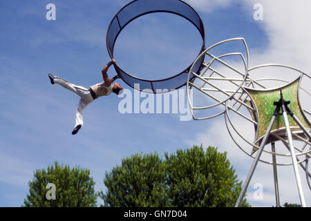 Il Circus World Museum Baraboo, Wisconsin. Acrobati. Foto Stock