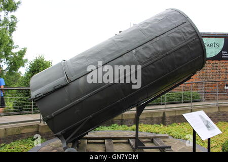 William Herschel telescope presso il Royal Observatory di Greenwich, Londra Foto Stock