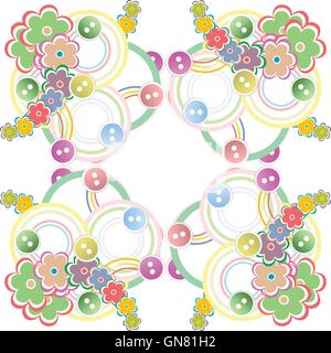Ornati floreali texture seamless, interminabili pattern con fiori. Seamless pattern sfondo vettoriale Illustrazione Vettoriale