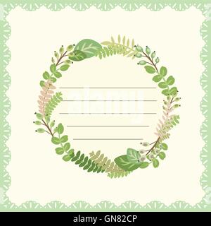 Scheda carino con bouquet di fiori Illustrazione Vettoriale