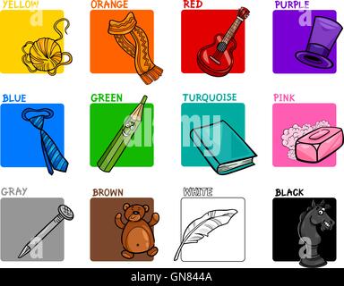 Colori primari set educativi Illustrazione Vettoriale