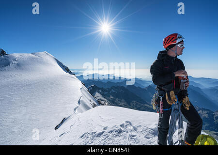 Monte Rosa massiccio, Alpi, Italia, Europa, UE Foto Stock