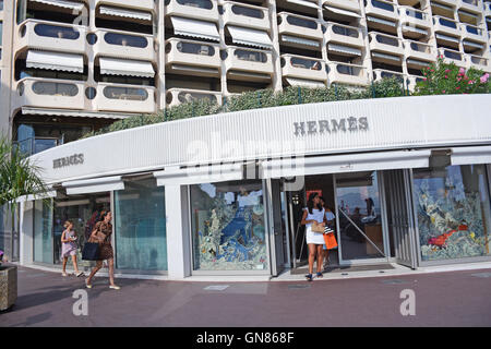 Hermés boutique Cannes Francia Foto Stock