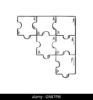 Alcuni pezzi del puzzle Illustrazione Vettoriale
