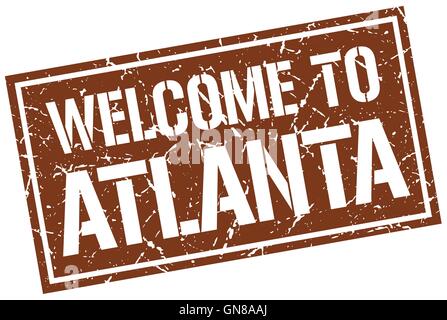 Benvenuti al timbro di Atlanta Illustrazione Vettoriale