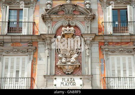 Casa de la Panaderia (Panificio Casa) Stemma di Madrid - Spagna Foto Stock