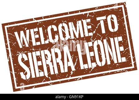 Benvenuti in Sierra Leone timbro Illustrazione Vettoriale
