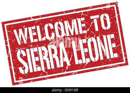 Benvenuti in Sierra Leone timbro Illustrazione Vettoriale
