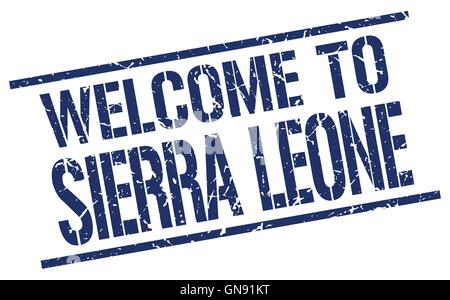 Benvenuti in Sierra Leone timbro Illustrazione Vettoriale
