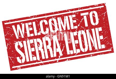 Benvenuti in Sierra Leone timbro Illustrazione Vettoriale
