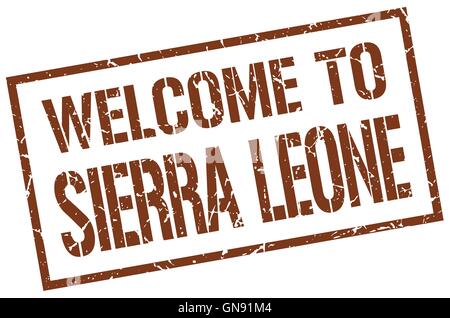 Benvenuti in Sierra Leone timbro Illustrazione Vettoriale