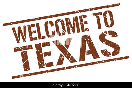 Benvenuti al Texas timbro Illustrazione Vettoriale