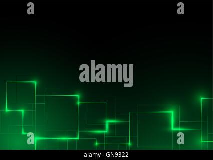 Green futuristico sfondo astratto Illustrazione Vettoriale