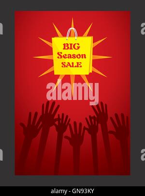 Sconto flyer design vector Illustrazione Vettoriale