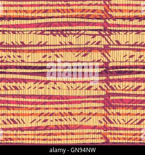 Abstract colori retrò stripes pattern. Senza cuciture a mano le linee tracciate Illustrazione Vettoriale