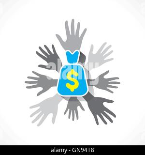 Fissare o risparmio di denaro concept design Illustrazione Vettoriale